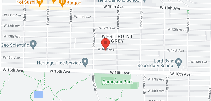 map of 4261 W 13TH AVENUE